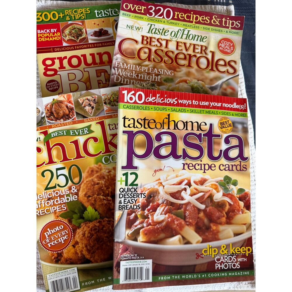 4 Taste Of Home Mini Magazines Cookbooks Lot #2